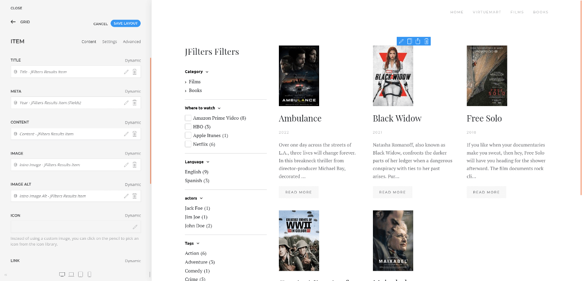 Yootheme grid content