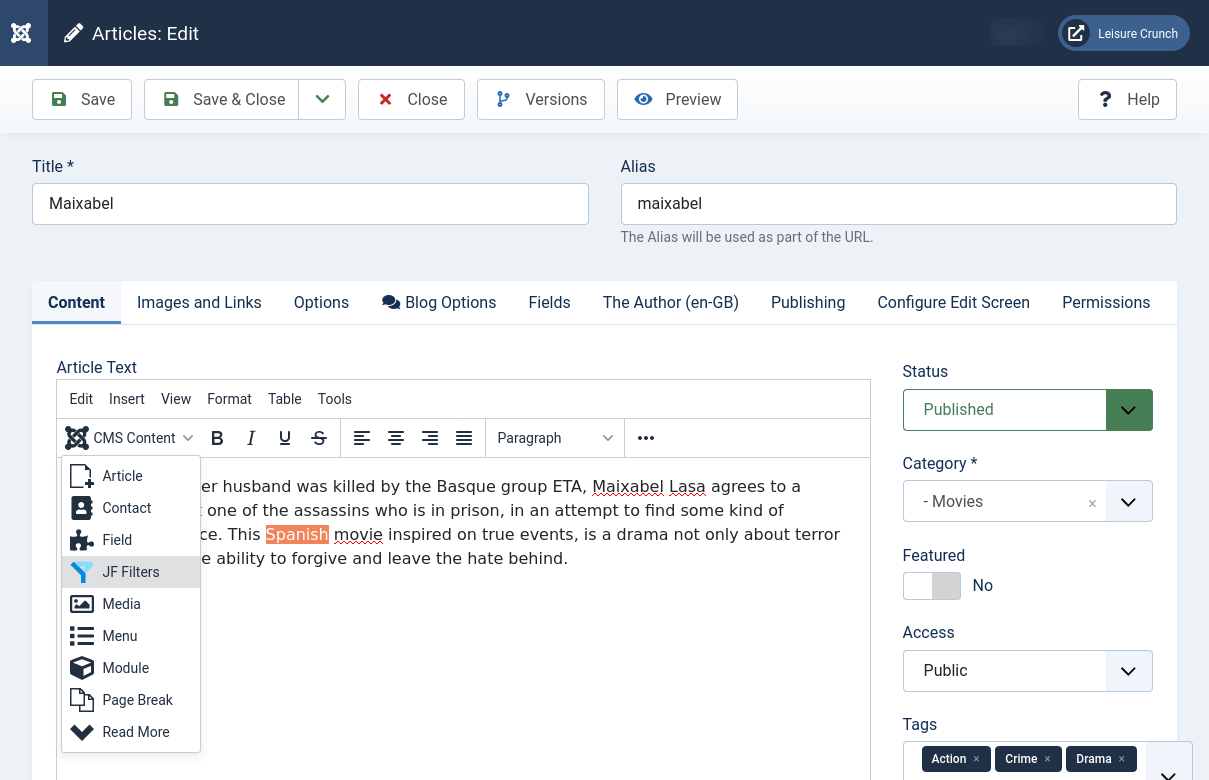 editor select button